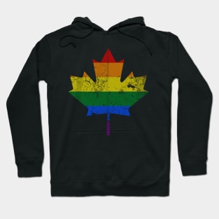 Canada Maple Leaf LGBTQ Gay Pride Equality Hoodie